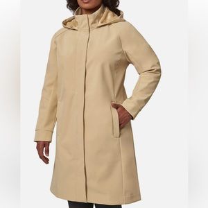 Mondetta Ladies’ Long Softshell Hooded Jacket  XXL Tan